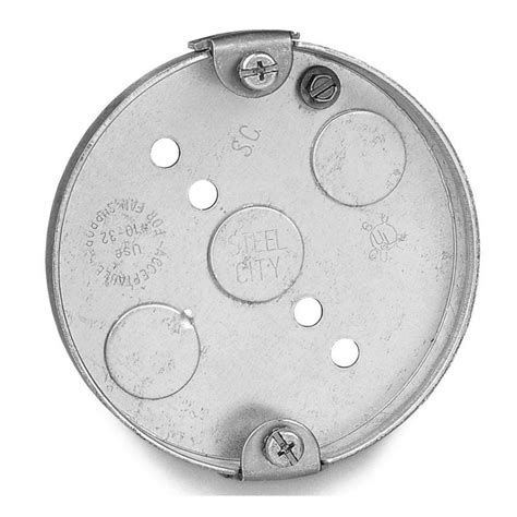 pancake electrical box exterior|round shallow electrical box.